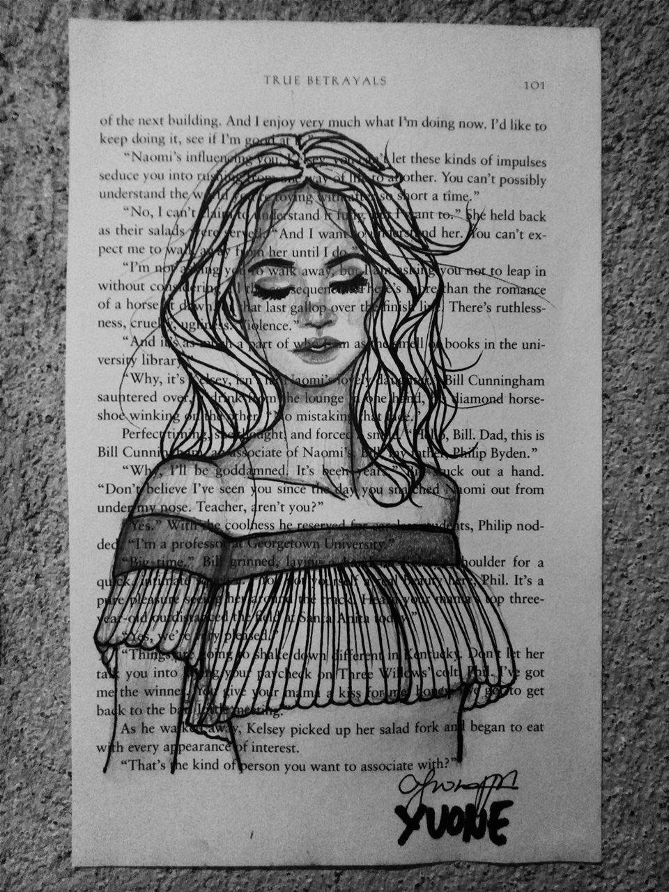 novel art novel Drawing  concept lines woman art sketch ILLUSTRATION 