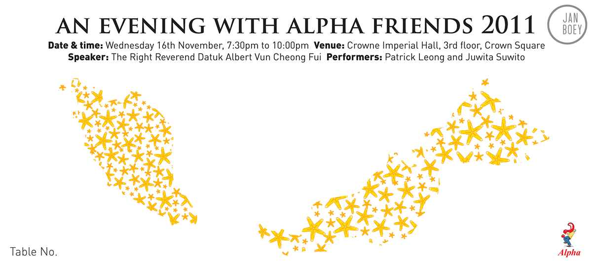 Alpha  Fundraising Dinner Alpha Friends page layout publication design