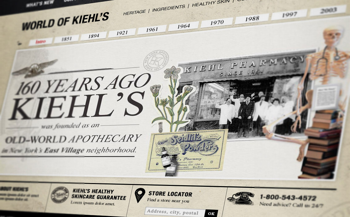 kiehl's marketing web site Global website beauty