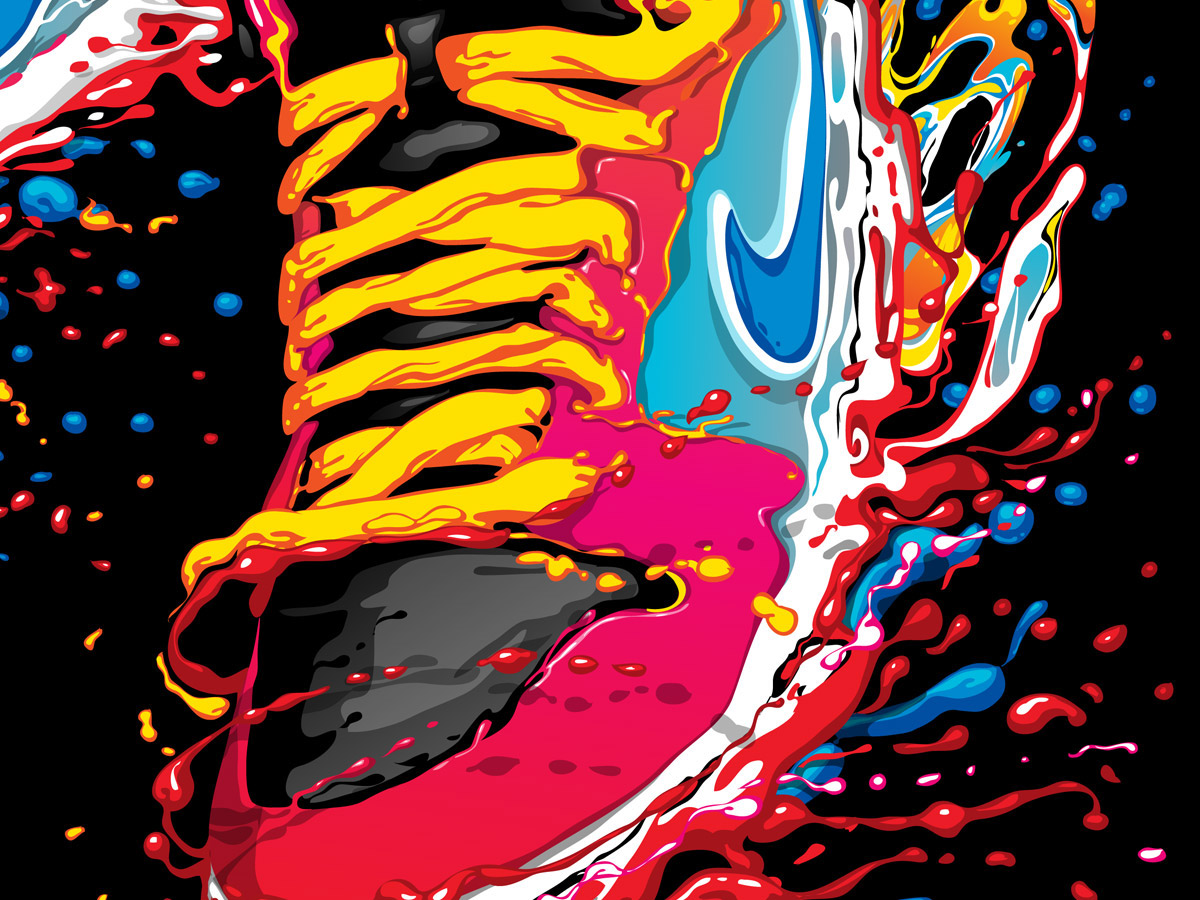 Nike  apparel  t-shirt shoe vector digital