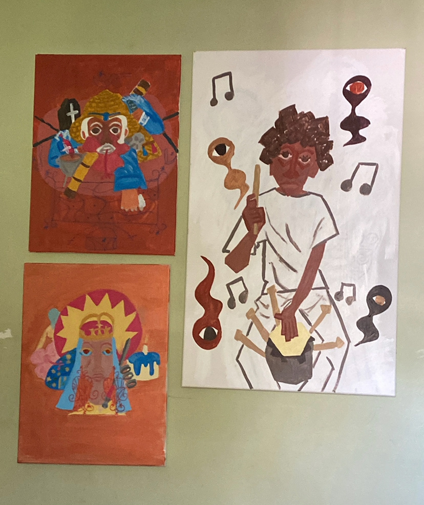 a series of paintings exploring haitian vodou