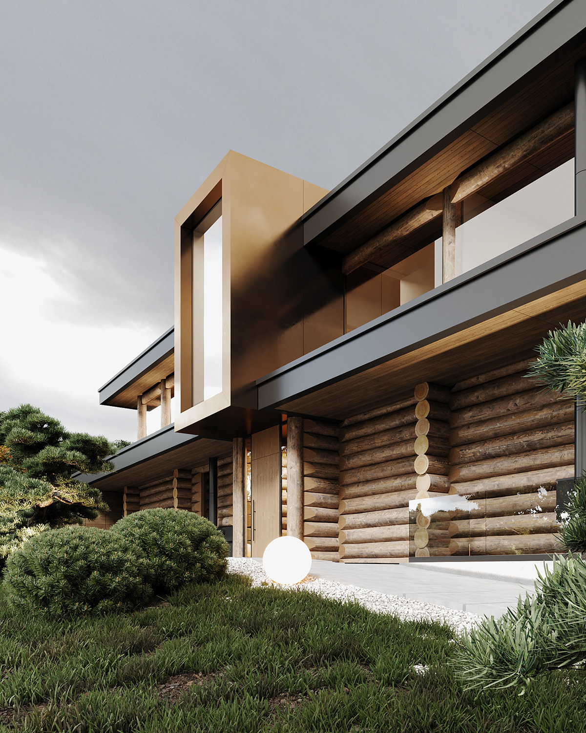 architecture modern house visualization 3ds max corona archviz exterior Render 3D