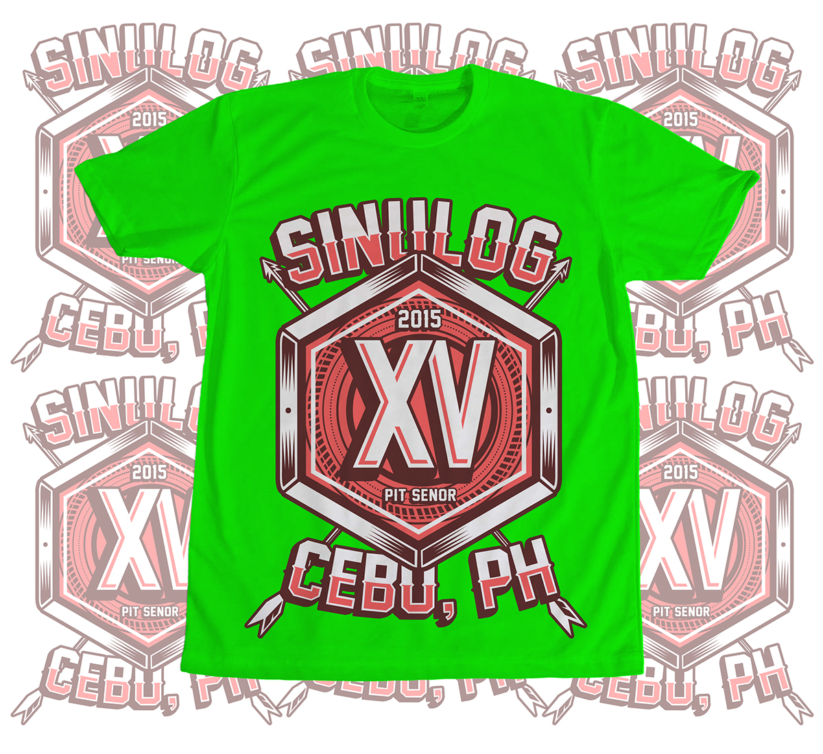 sinulog Adobe Photoshop vector print shirt design silk screen Cebu City Sto. Nino party