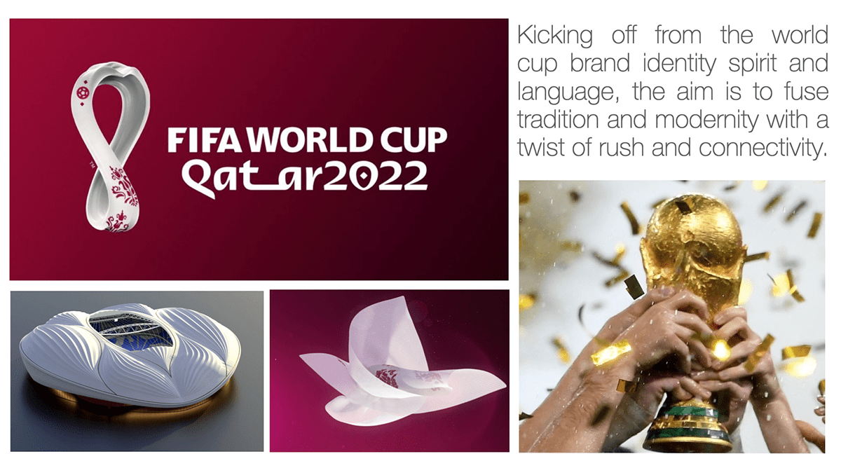 art direction  Brand Design branding  creative FIFA World Cup football Logo Design Qatar Sports Design visual identity