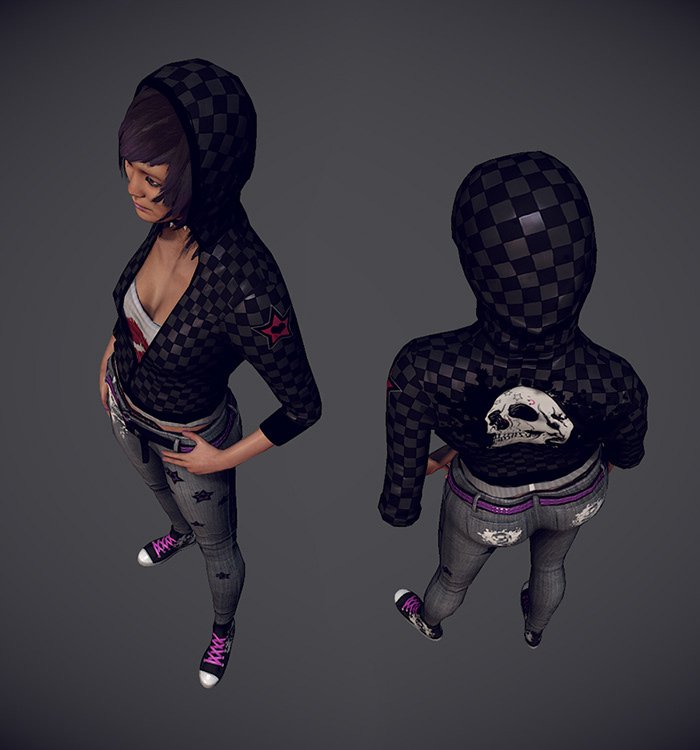 Character  characters   emo  chinese  Chinese Girl Emo Chinese Girl Marmoset Zbrush game character  goth  Teen  jpop  rendered rig