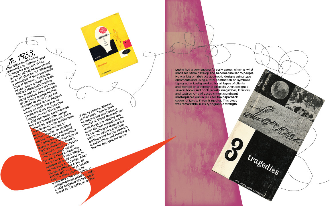 alvinlustig Bookdesign accourdianfold designers abstract geometric Alvin Lustig