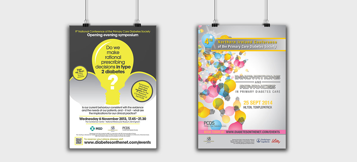 SB Communications conference posters concepts diabetes healthcare Poster Design design poster artwork