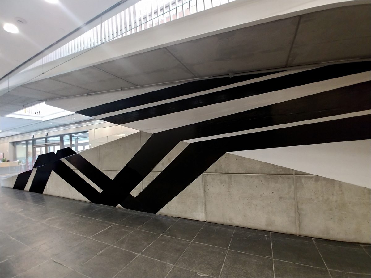 simek Mural art Interior geomety Minimalism abstract wall brown University