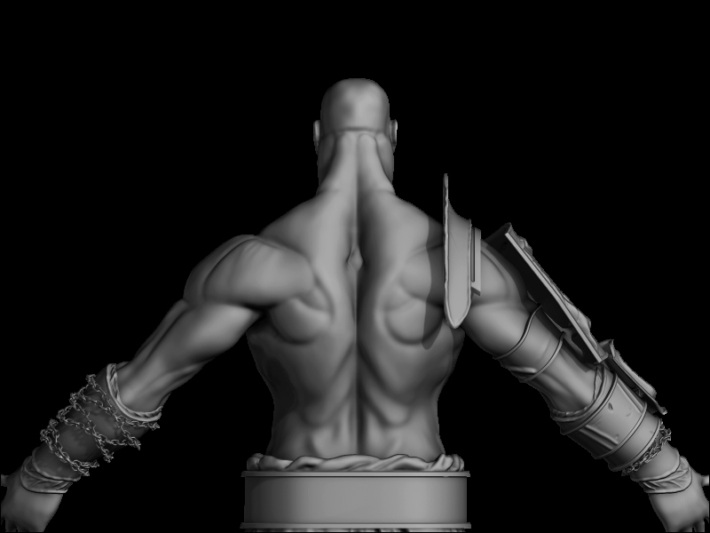 kratos Zbrush God War heroe man muscles greek videogame strong