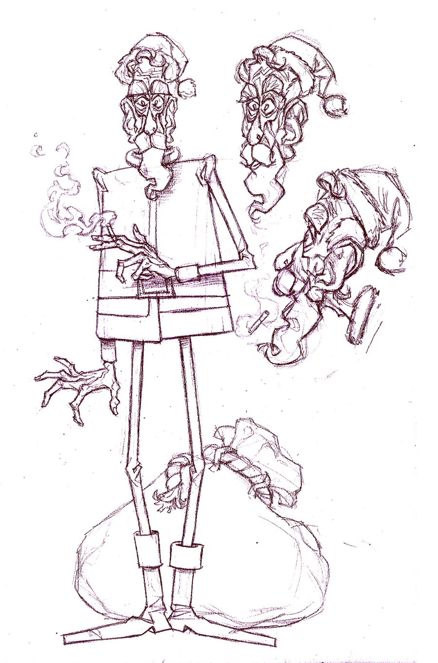 characer Santa Claus design concept art caricature   villain