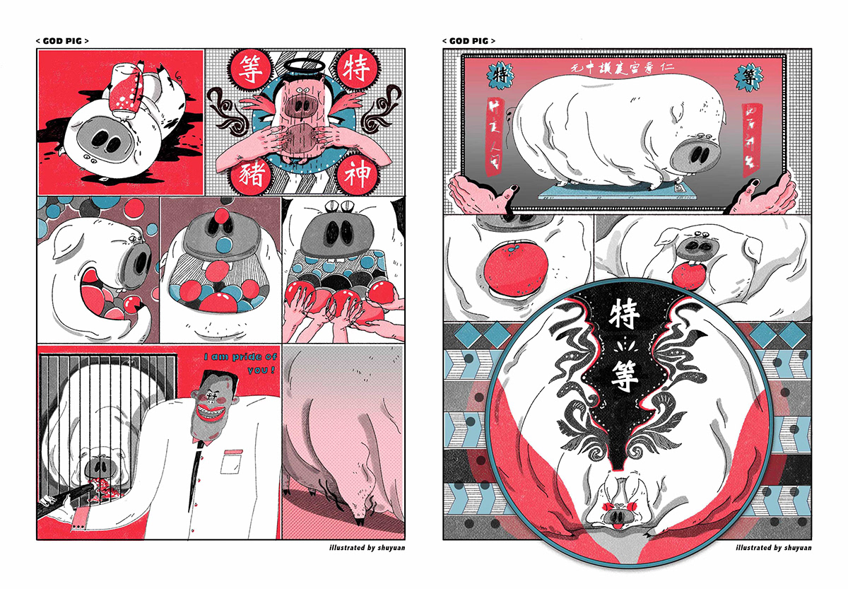 comic Zine  card ILLUSTRATION  storydesign Riso prints sketch