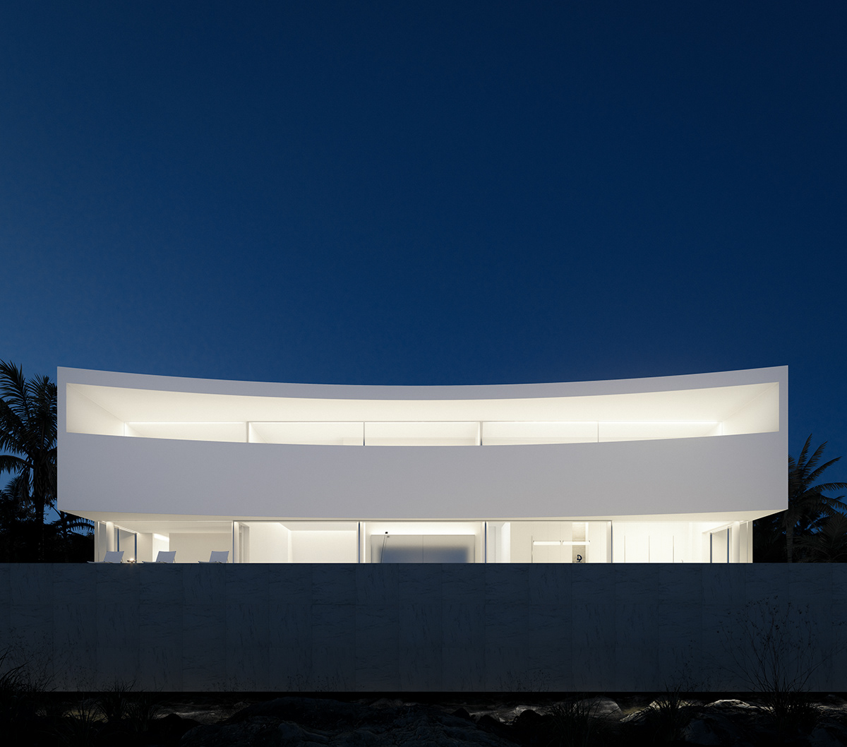 Villa bali architecture archviz visualization 3ds max D5 Render White minimal modern