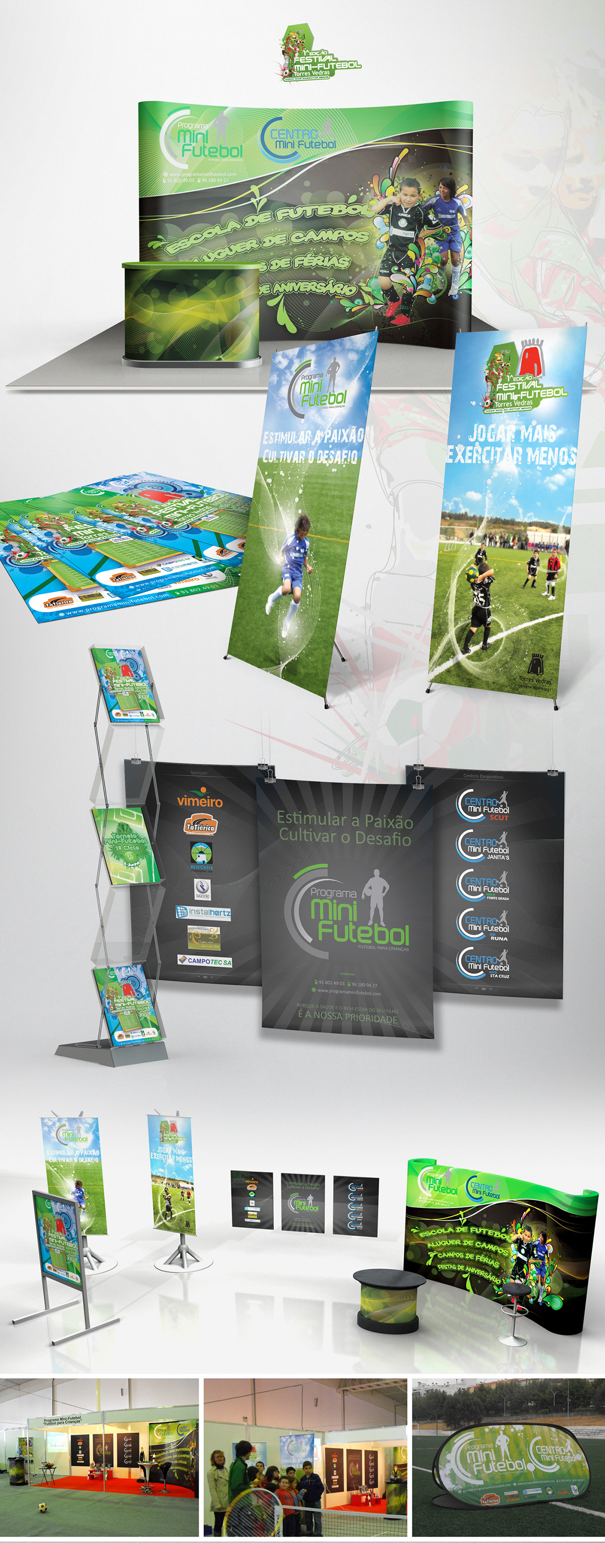 Programa Mini-Futebol Stand Exhibition  Health Fair Portugal torres vedras soccer banner sports pop-up poster flyer healthy