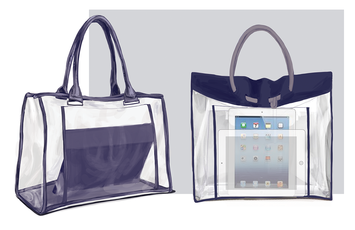 bag design purse vinyl fabric tablet iPad touchscreen interactive concept new material Accessory
