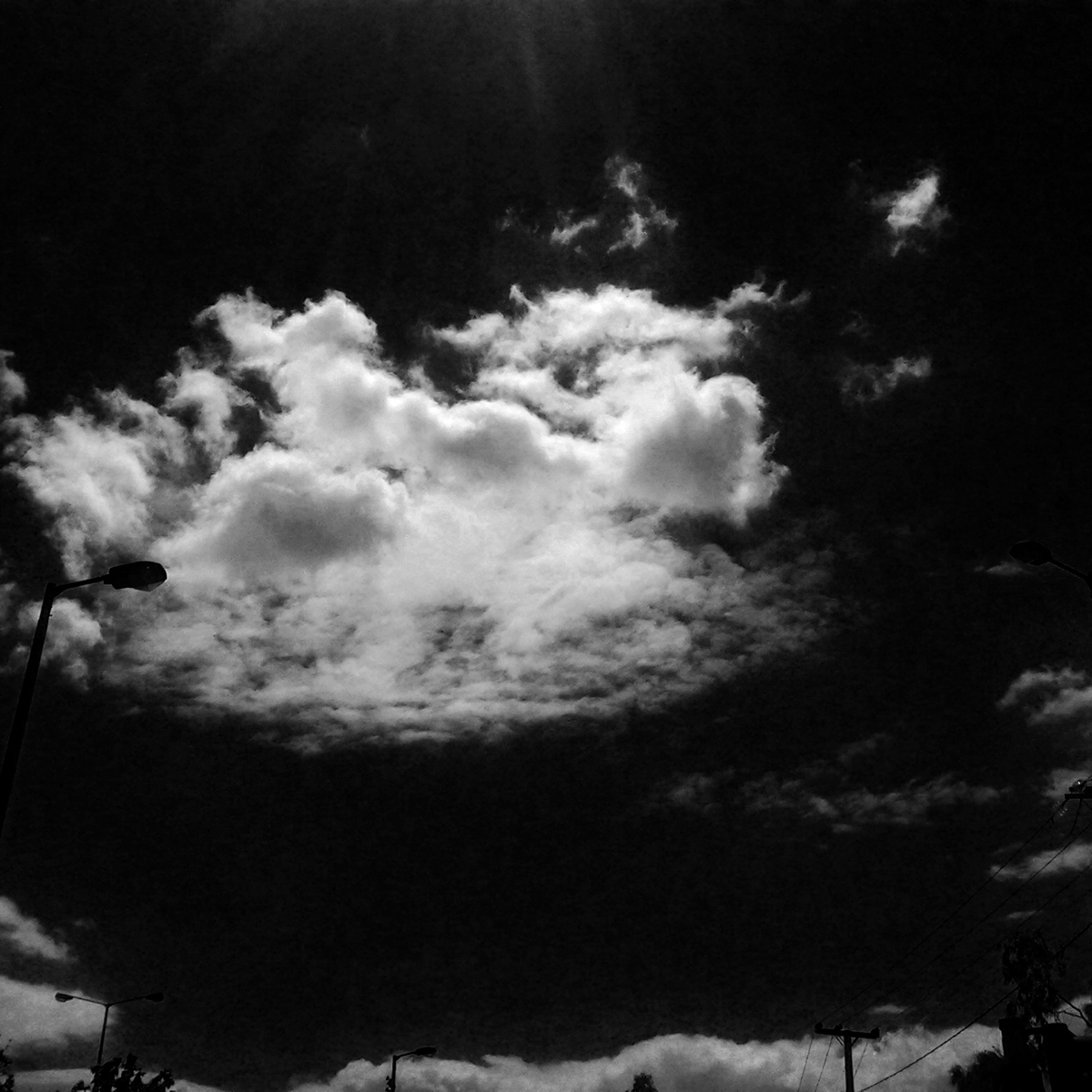 clouds cityscape SKY b/w