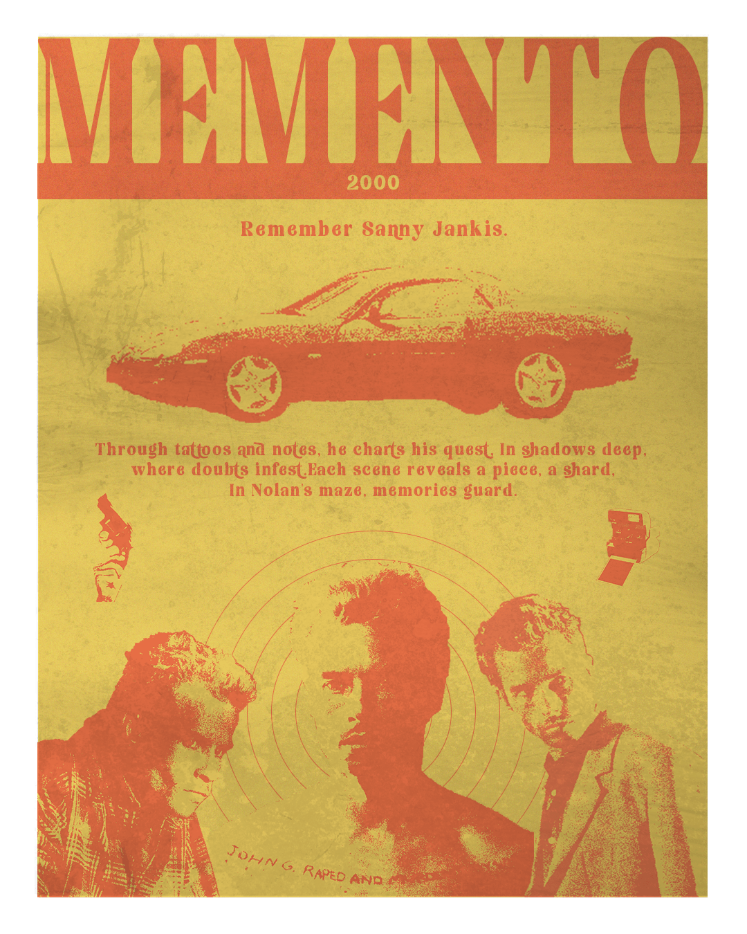 Christopher Nolan Movie Poster Design Memento
