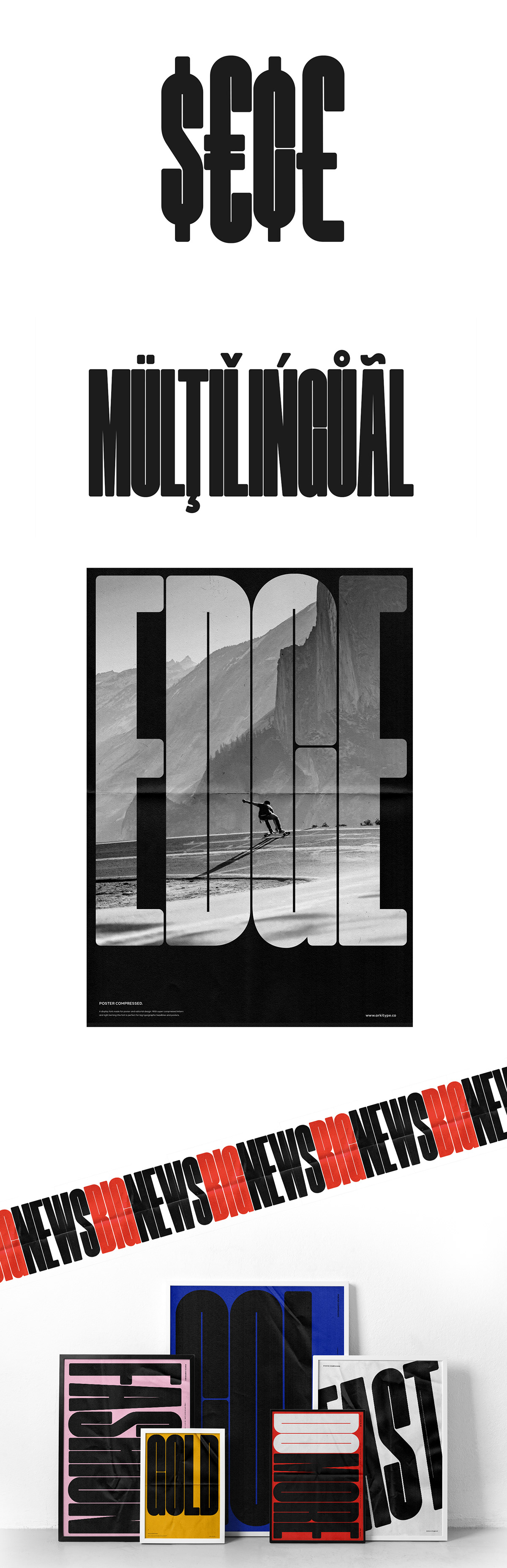 poster condensed sans-serif font bold magazine editorial typographic modern Typeface