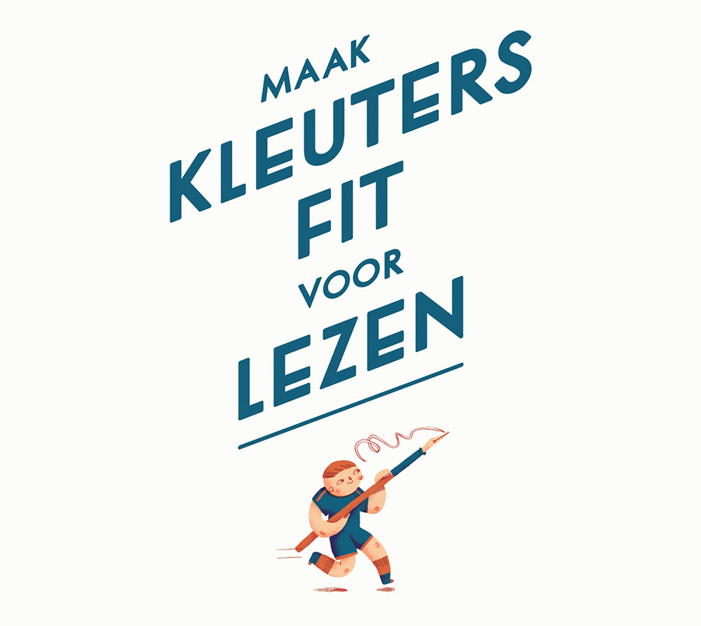 Reading toddlers campaign poster belgium belgisch ontwerp sport workout