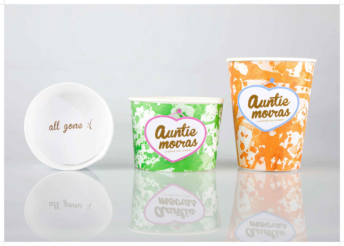 ice cream  branding colour Flavours Packaging apron homemade traditional logo Web Design  irish