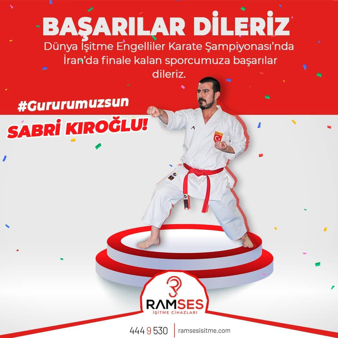 champion işitme engelli karate sporcu sport Turkey türkiye