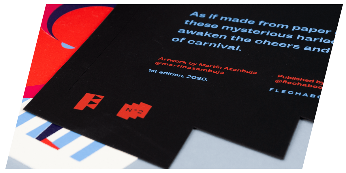 Flecha books handprinted limited edition martin azambuja pantone PMS print serigrafia silkscreen unfolding