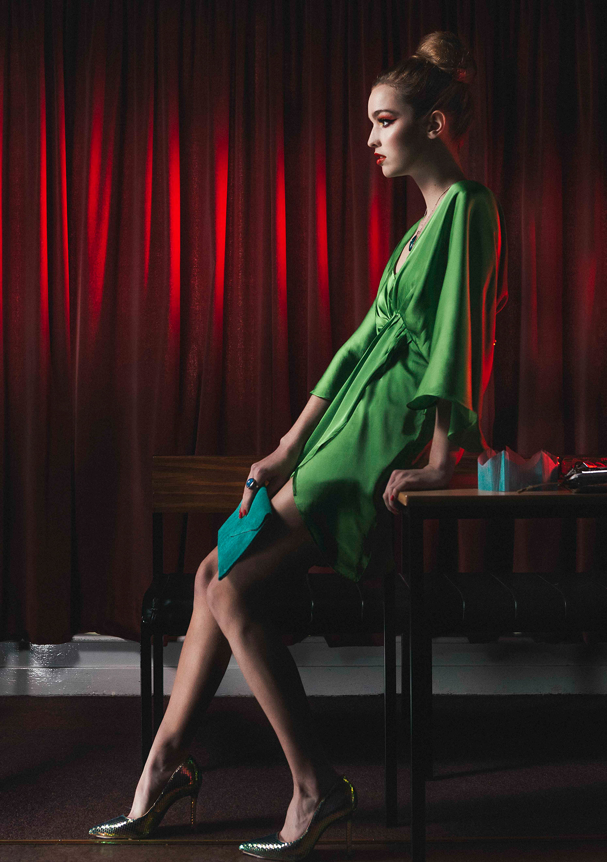 Adobe Portfolio Fashion  gliter christmnas glasgow dress model party