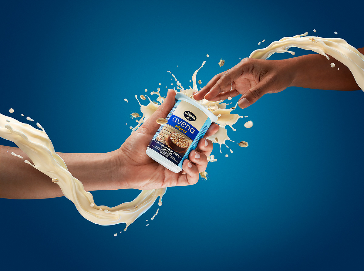 post 3D splash milk Liquid product Advertising 