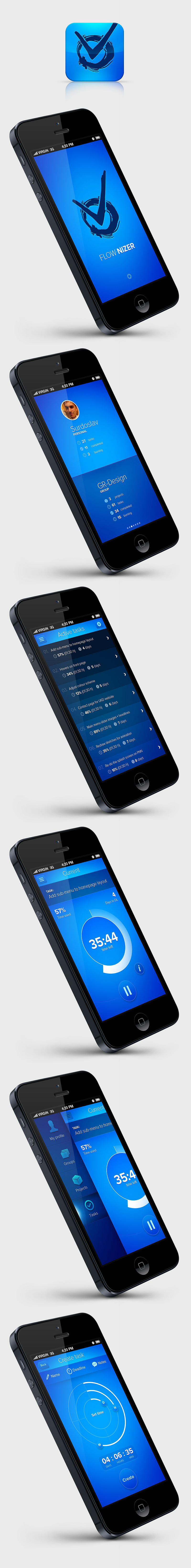 iphone app ios task organize user interface UI