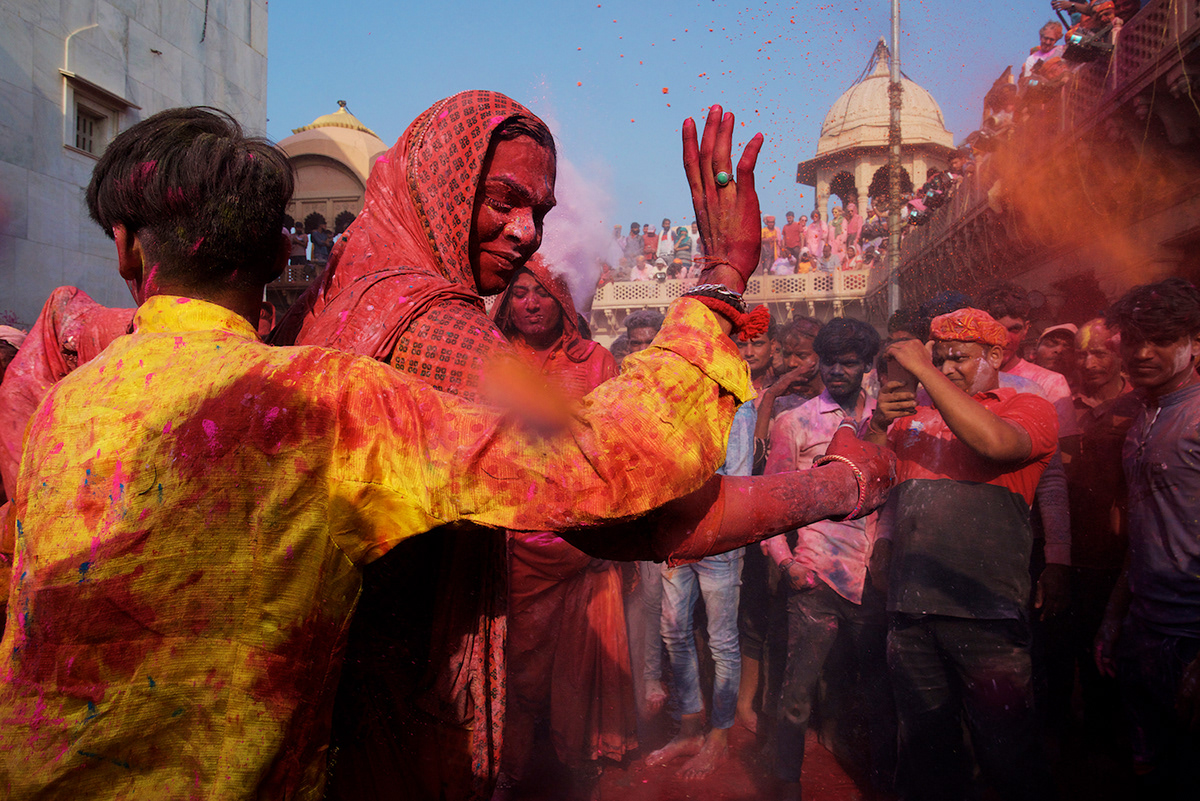 Adobe Portfolio colour festival holi India Travel krishna mathura Nandgaon temple