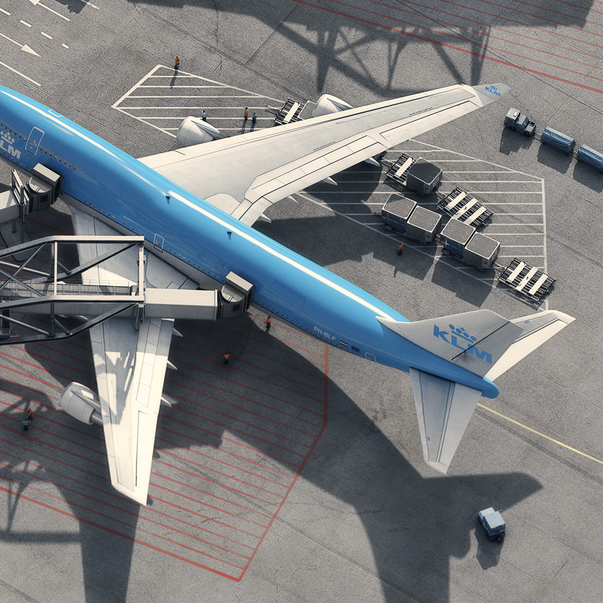 Souverein CGI 3D postproduction schiphol airport KLM Martin Dijkstra luminous creative imaging fedde souverein