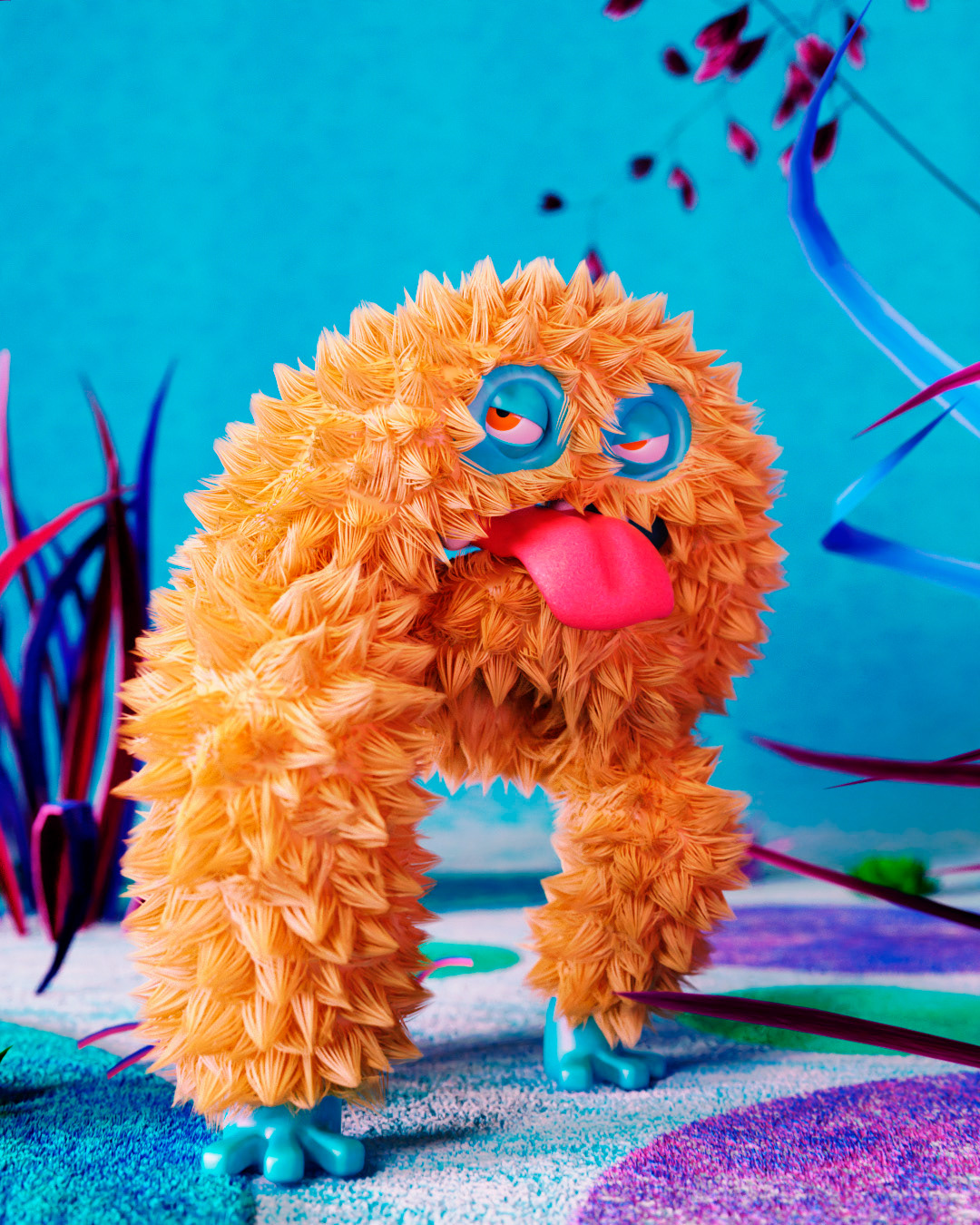 36days 36daysoftype 3dhair CHARACTER3D cinema4d cloth MarvelousDesigner monsters photoshop
