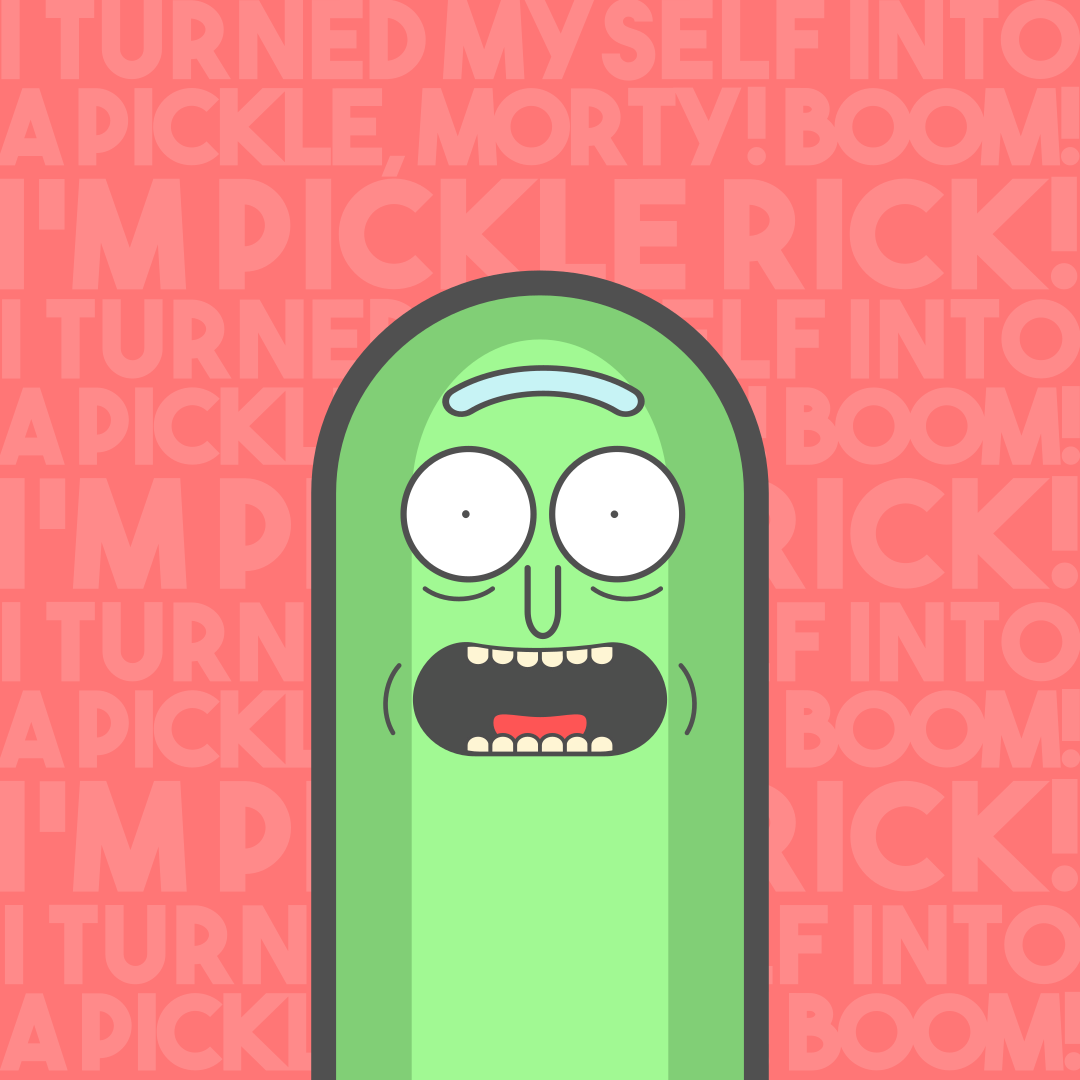 Rick Morty pickle vector ILLUSTRATION  Illustrator design