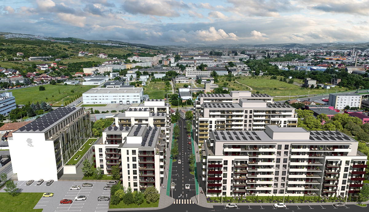 Office Building residential architecture Render visualization 3ds max archviz CGI exterior 3D