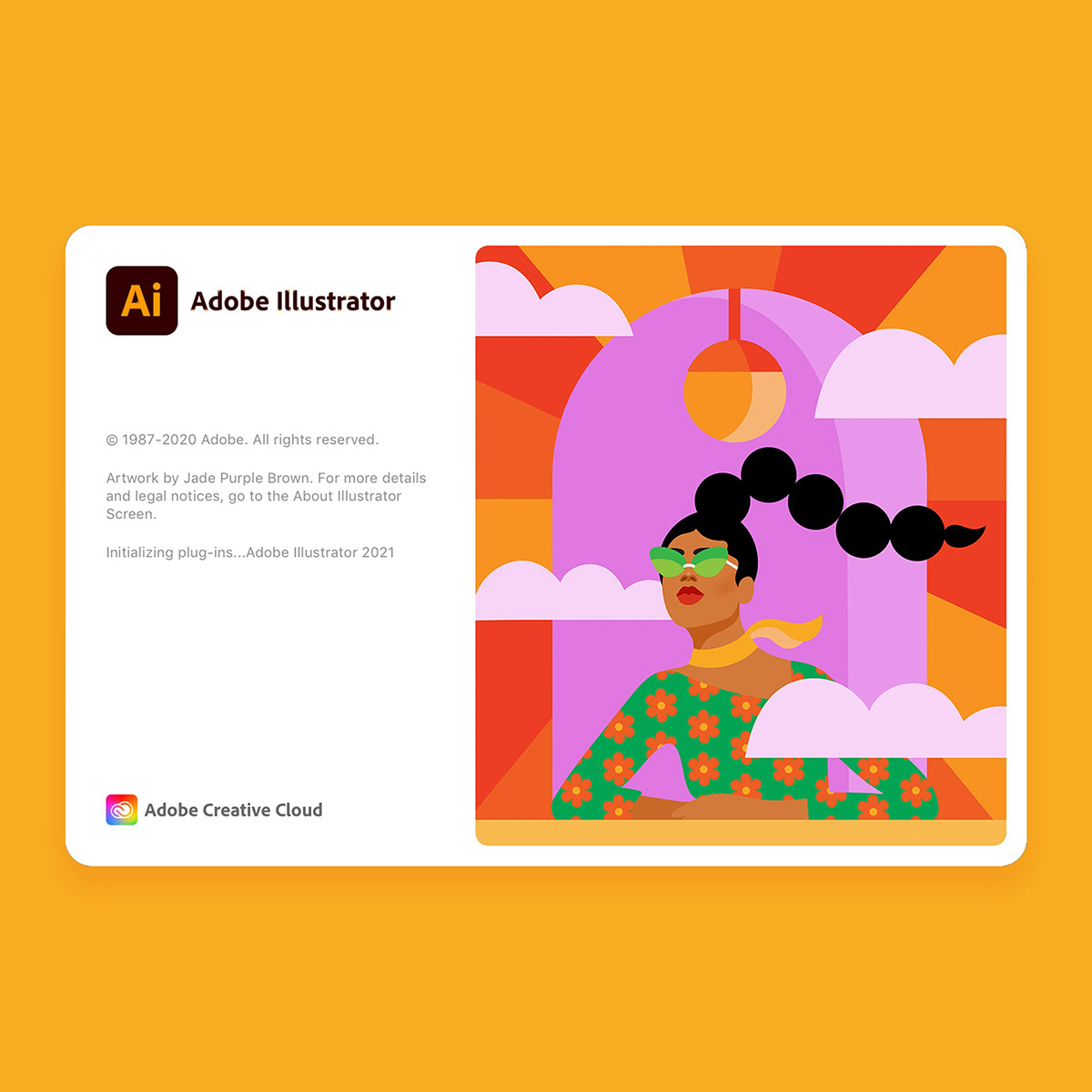 adobe illustrator adobe illustrator 2021 Adobe MAX ai 2021 jade purple brown splash screen