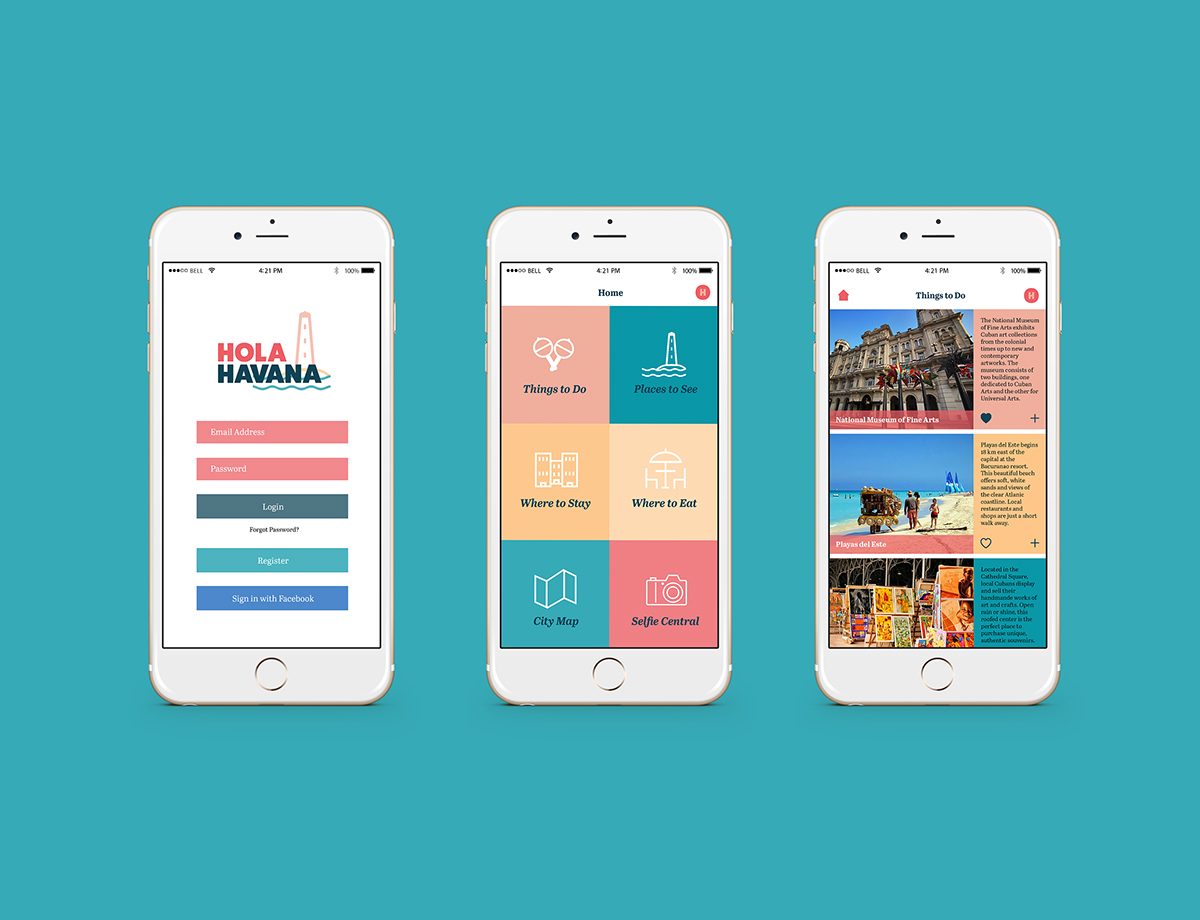 Logo Design app design Travel cuba havana Caribbean Travel Campaigns integrated campaigns