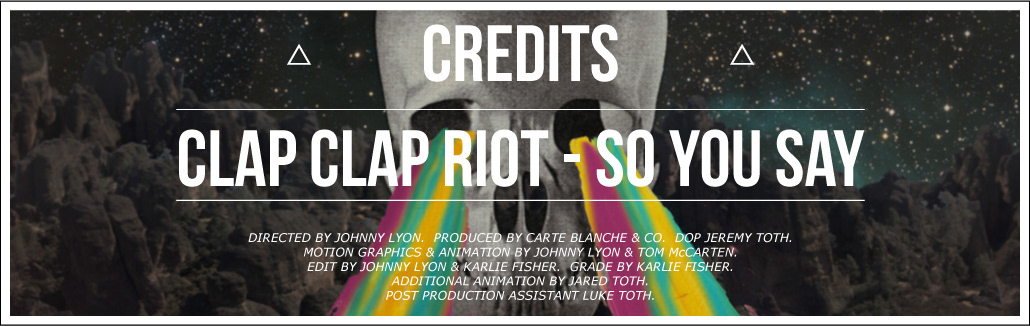 clap clap riot  music video stop motion photocopy scans paint skulls