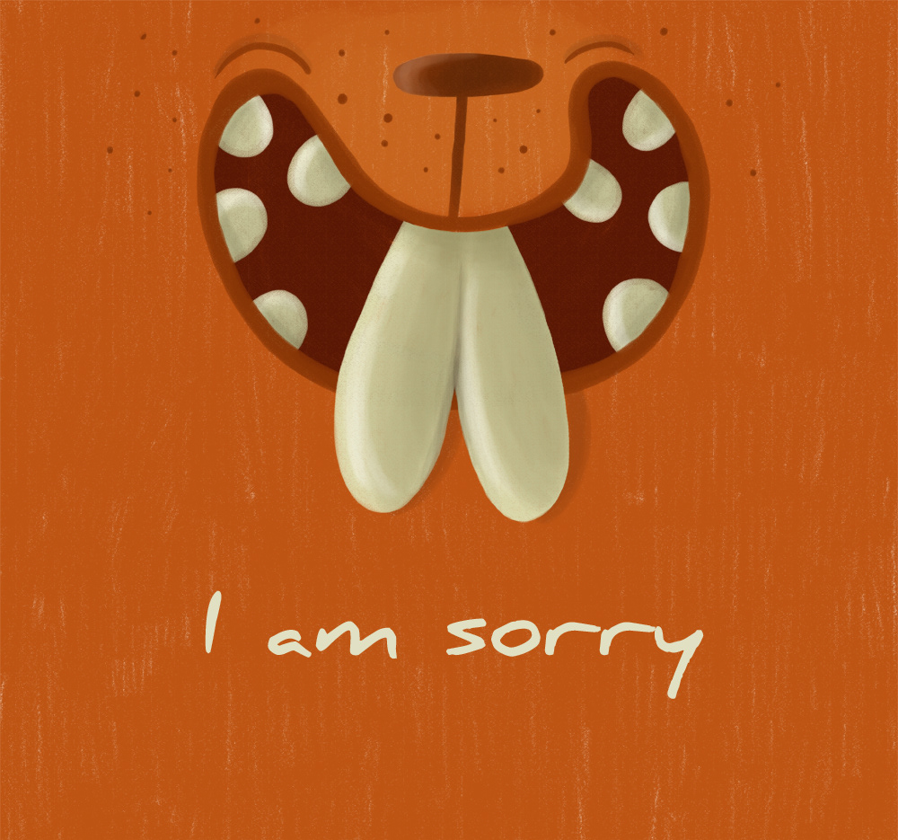 deer car man Anger Apology sorry nuts squirrel forest road snag wolf death dead funny Absurd stupid