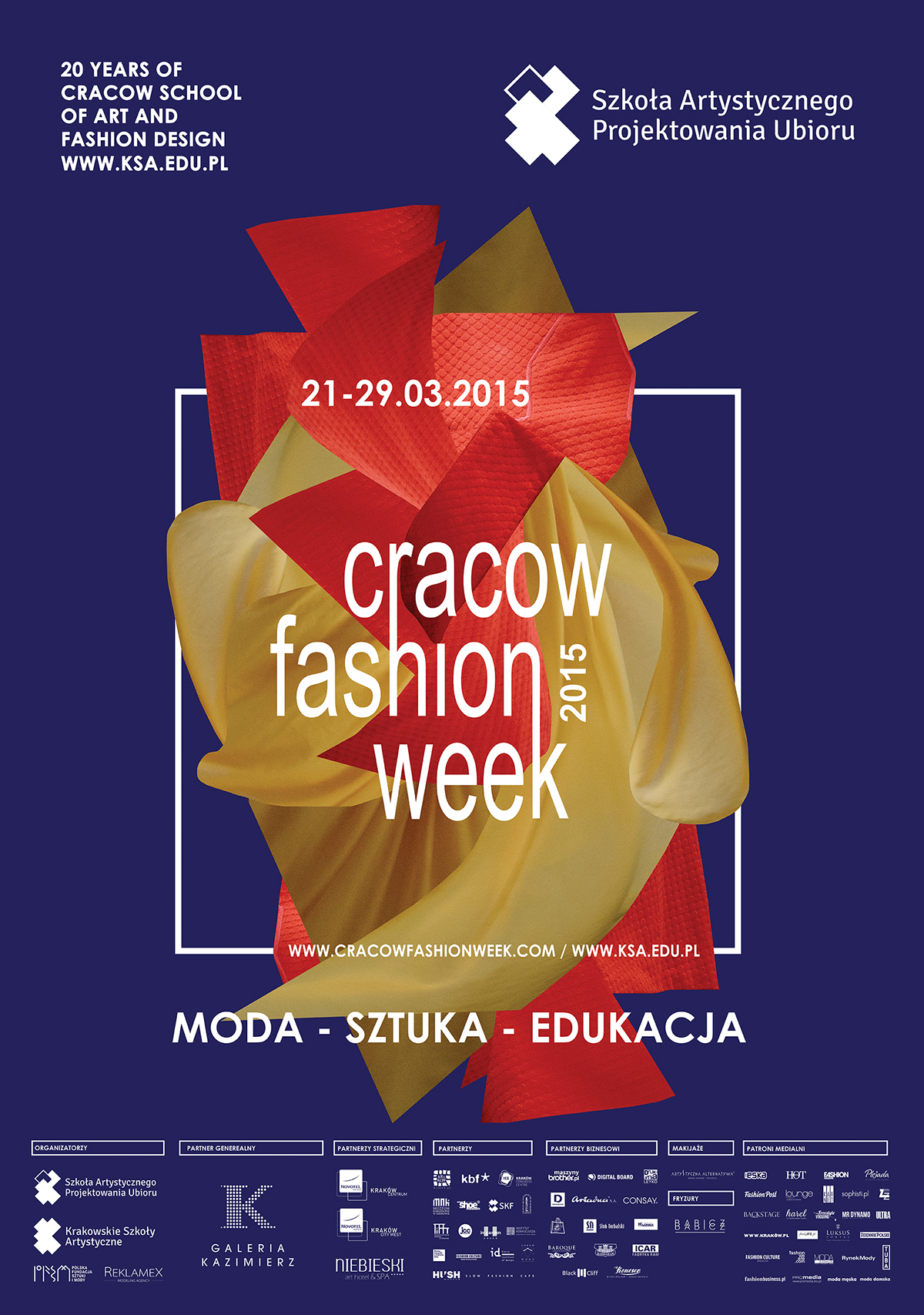cracow fashion week fashion week moda Nina Gregier proste kreski  identyfikacja wydarzenia Event visual identity visual identity
