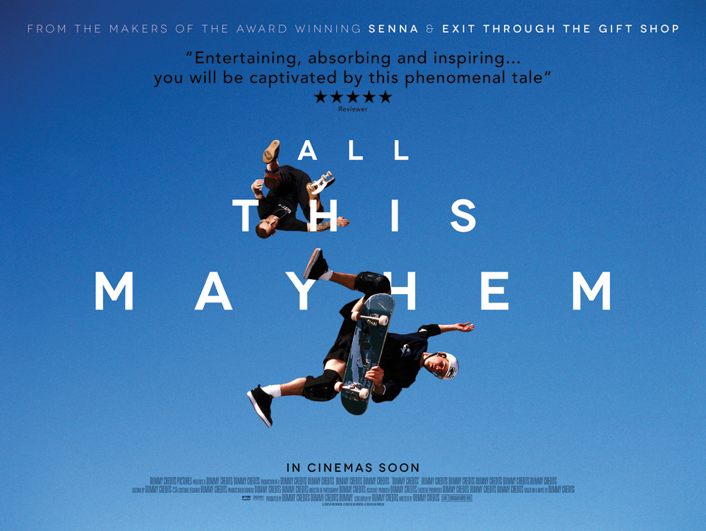 All This Mayhem skateboard film desgin film poster