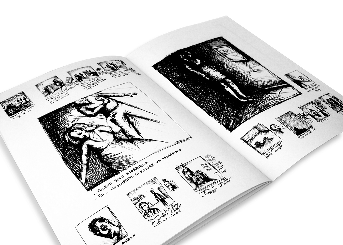 guida al delitto Graphic Novel noir fumetto comics book libro toccafondo sedicesimo b/n sketch draw Handbook storyboard thriller