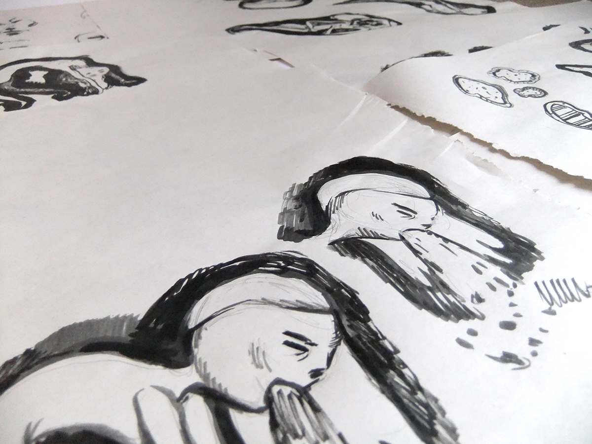 concertina books ink texture gif animation Character pencil human nature Metamorphosis