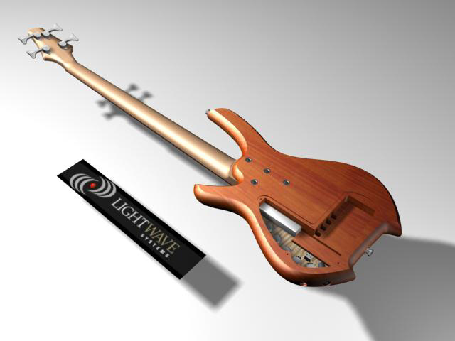 guitar bass 3D rendering design