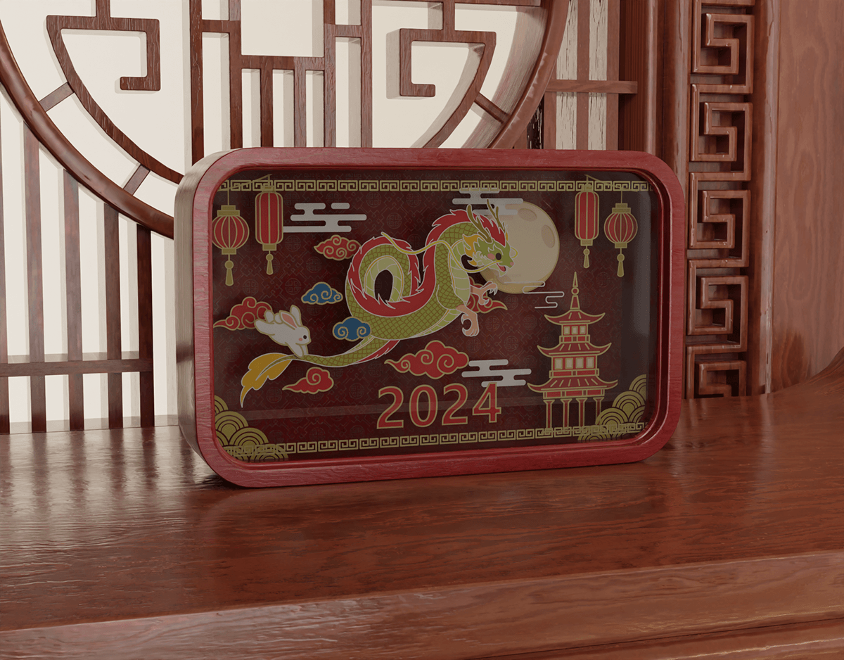 Chinese dragon light box