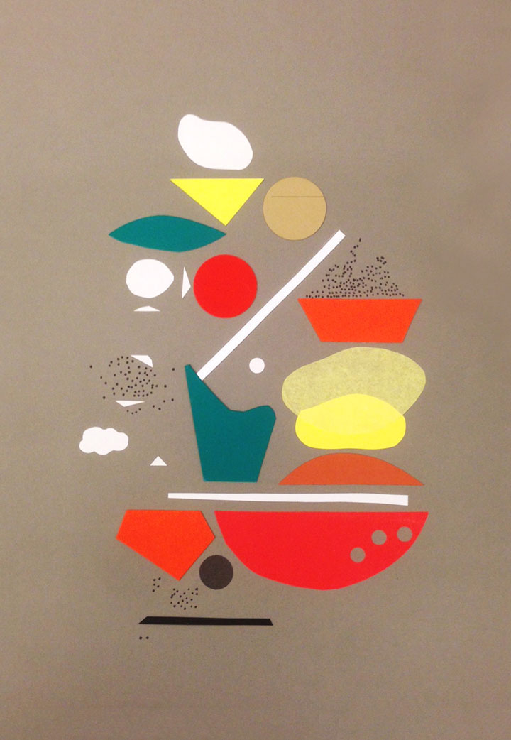 Adobe Portfolio collage Food  ILLUSTRATION  paperwork Cutouts colours playtime composition