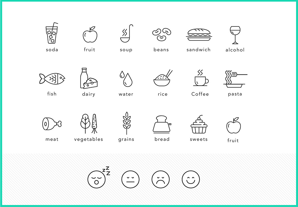 icons Startup Food  app berlin design graphic design  ILLUSTRATION  UI user interface