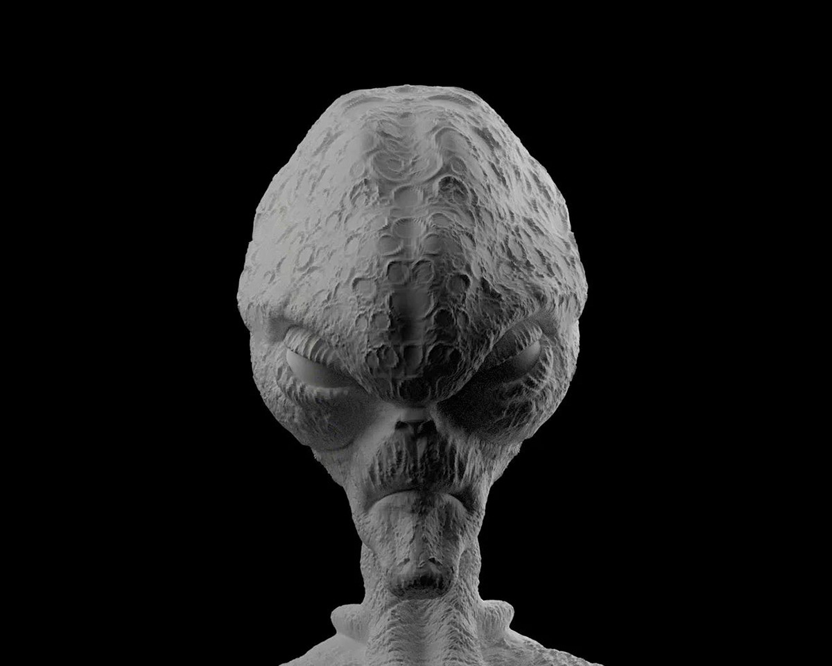 alien blender3d 3D 3d sculpture Character design  monster monstro design de personagem Escultura Digital 