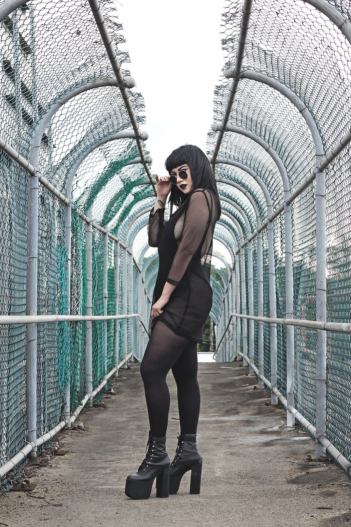 #black #bridge #dress