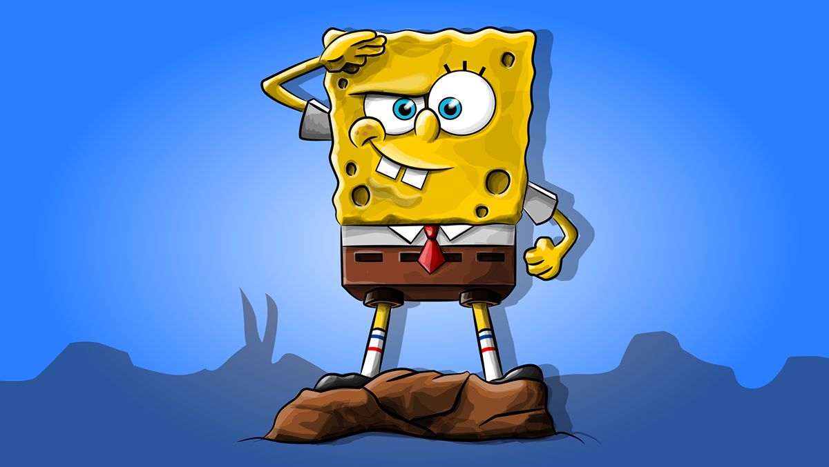 Speed Art (Inkscape  + Krita): funny guy Spongebob on Behance