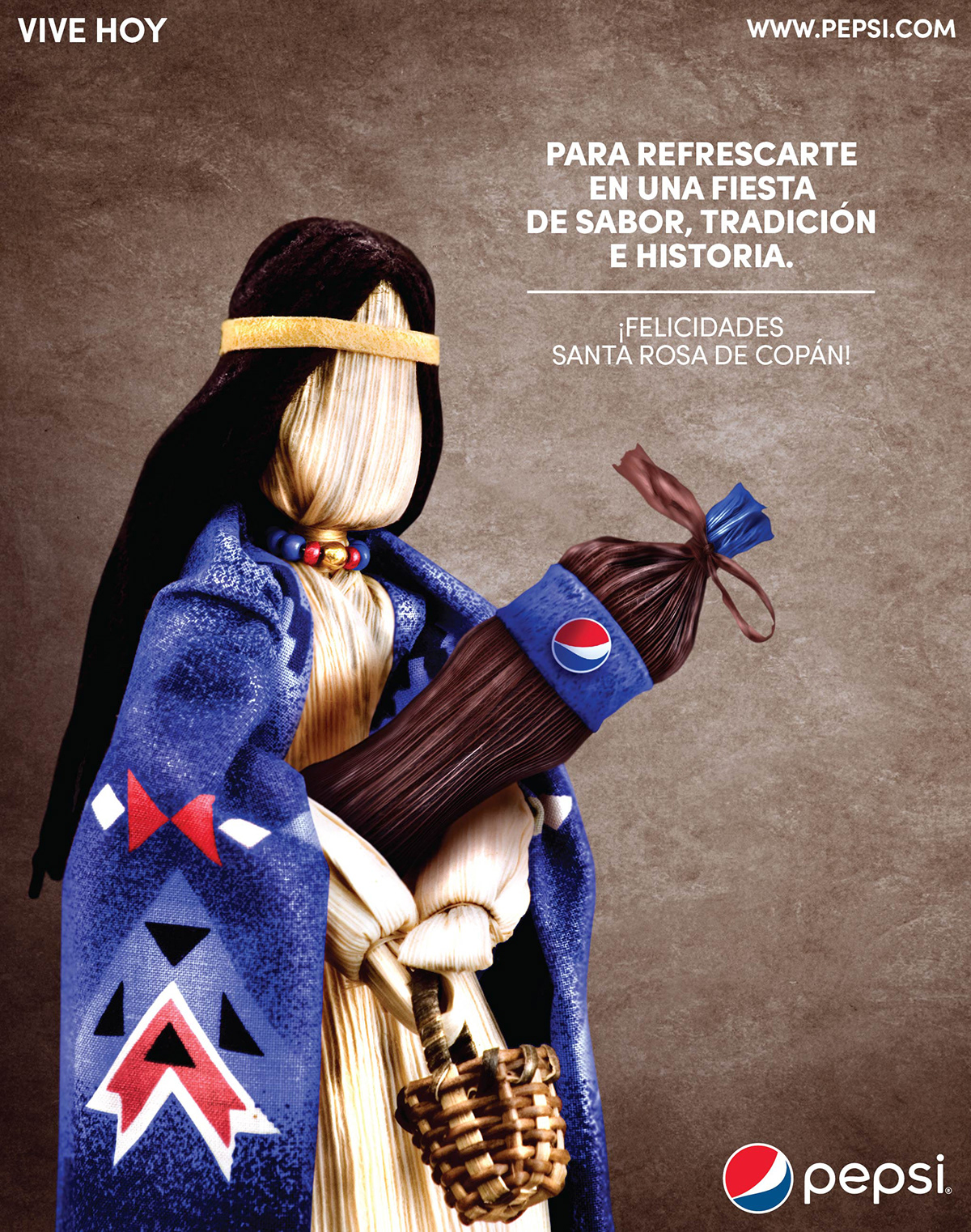 pepsi santa rosa Copan Honduras ad advertisement saludo drink DANCE   doll Miniature small bottle