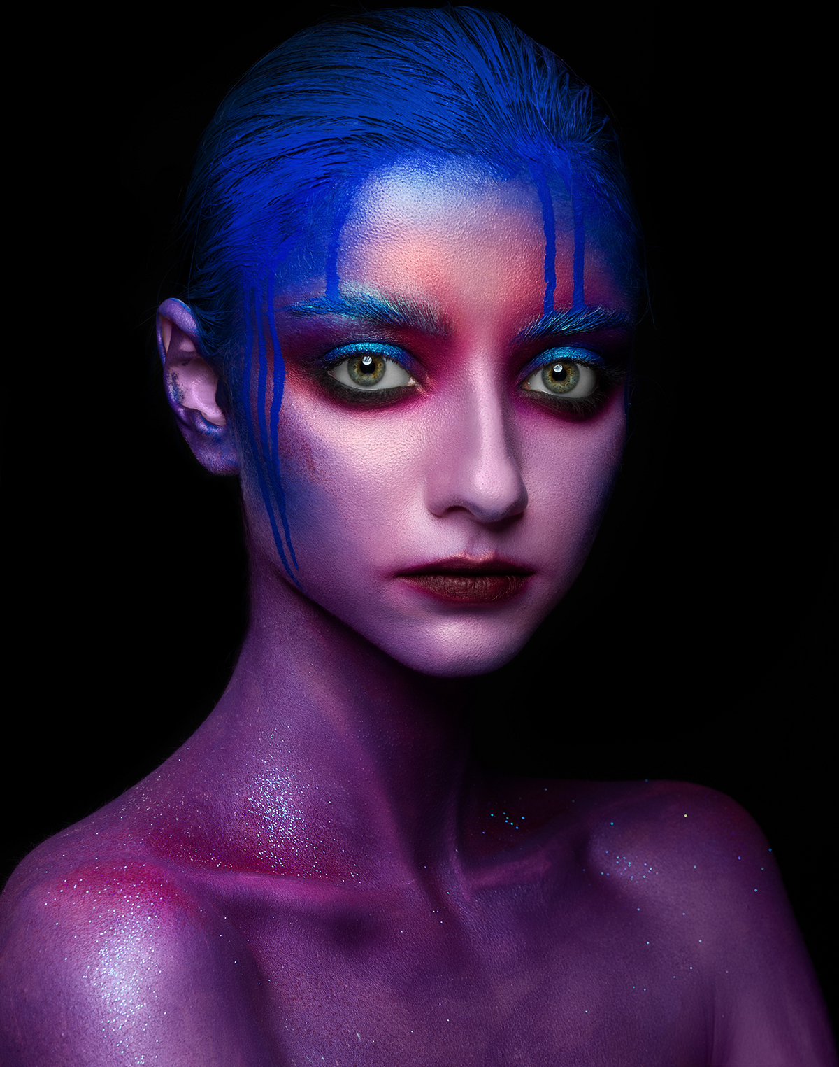 makeup creative MUA portrait bright color inspiration girl